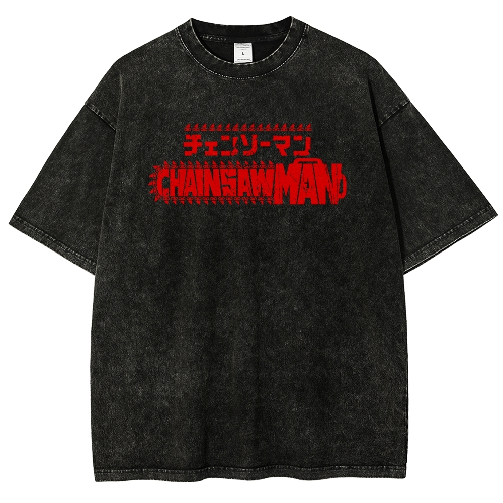 Chainsaw Man Unisex Fit Washed T-Shirt
