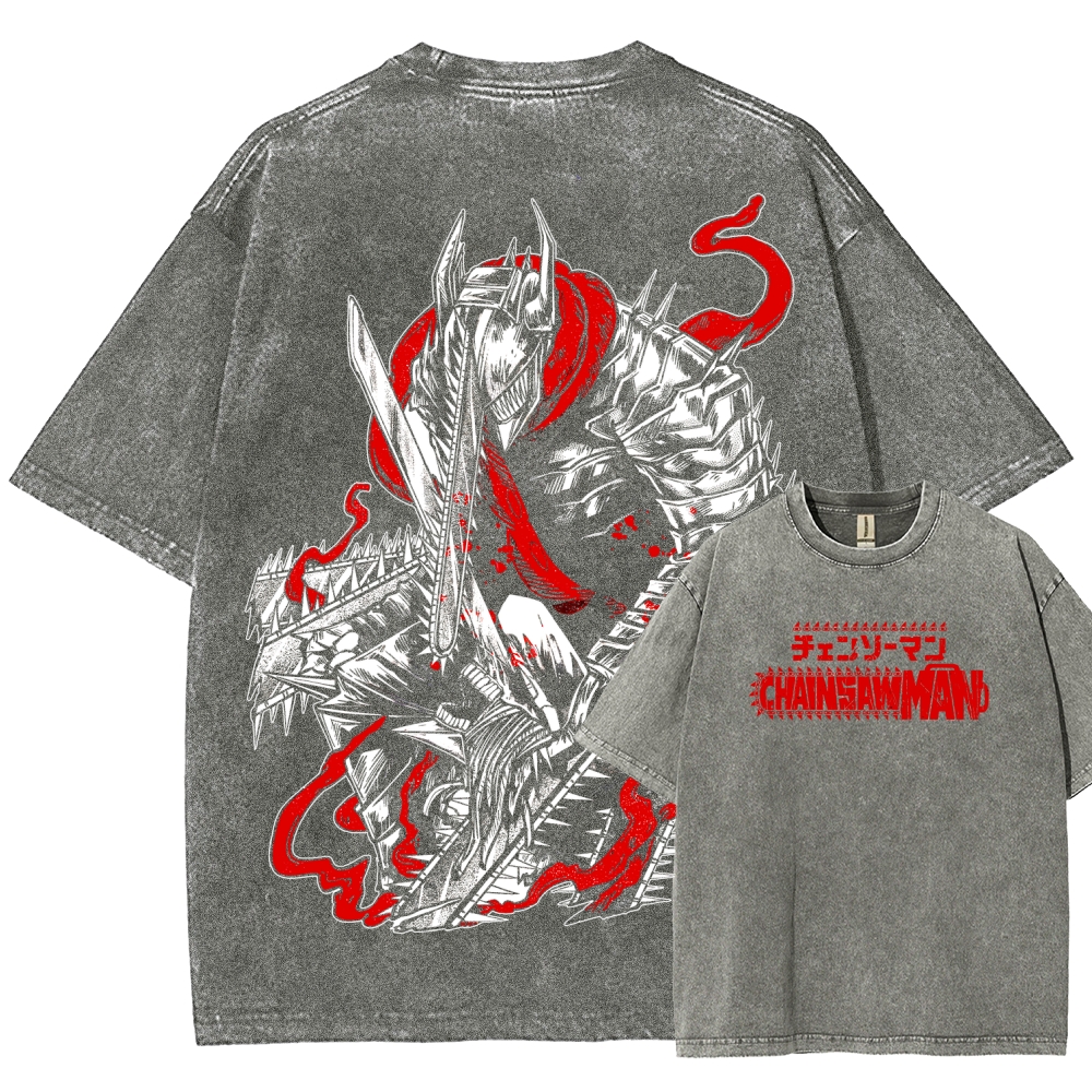 Chainsaw Man Unisex Fit Washed T-Shirt