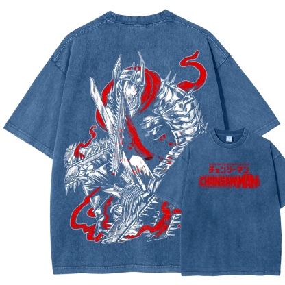Chainsaw Man Unisex Fit Washed T-Shirt