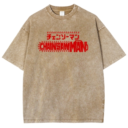 Chainsaw Man Unisex Fit Washed T-Shirt