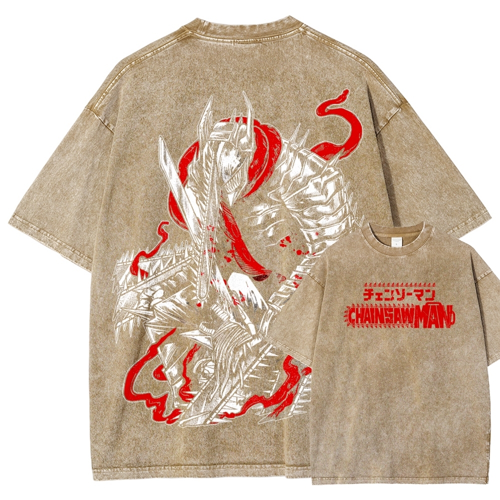 Chainsaw Man Unisex Fit Washed T-Shirt