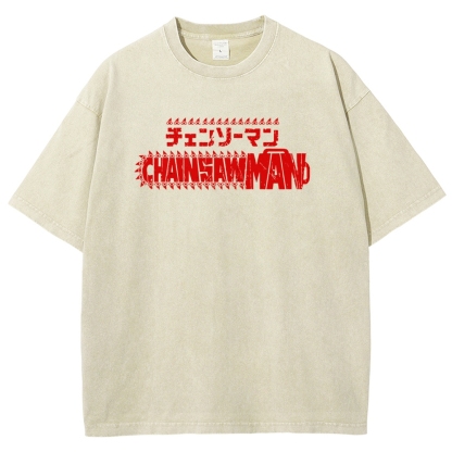 Chainsaw Man Unisex Fit Washed T-Shirt
