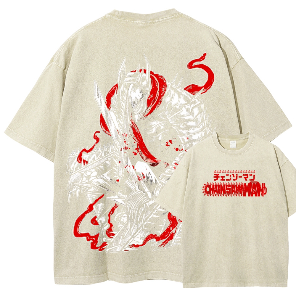 Chainsaw Man Unisex Fit Washed T-Shirt