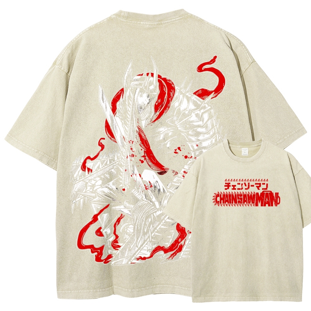 Chainsaw Man Unisex Fit Washed T-Shirt
