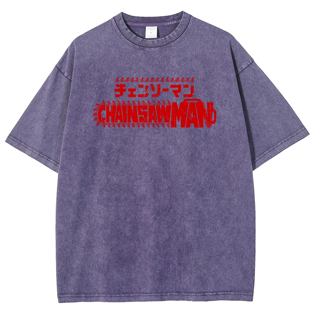 Chainsaw Man Unisex Fit Washed T-Shirt