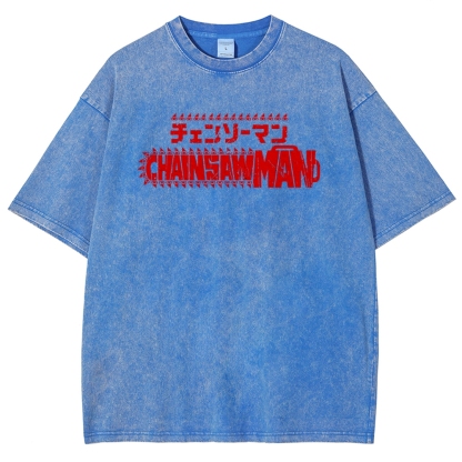 Chainsaw Man Unisex Fit Washed T-Shirt