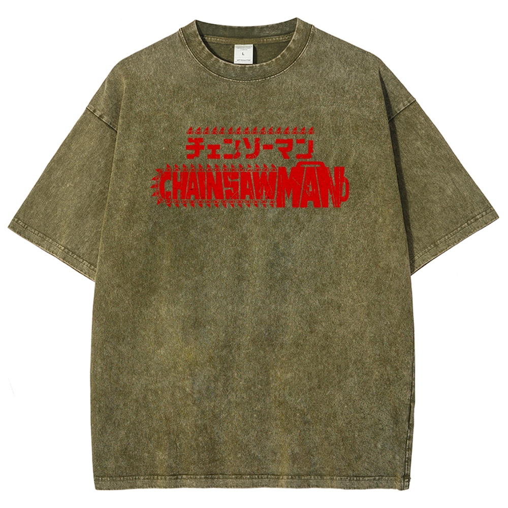 Chainsaw Man Unisex Fit Washed T-Shirt