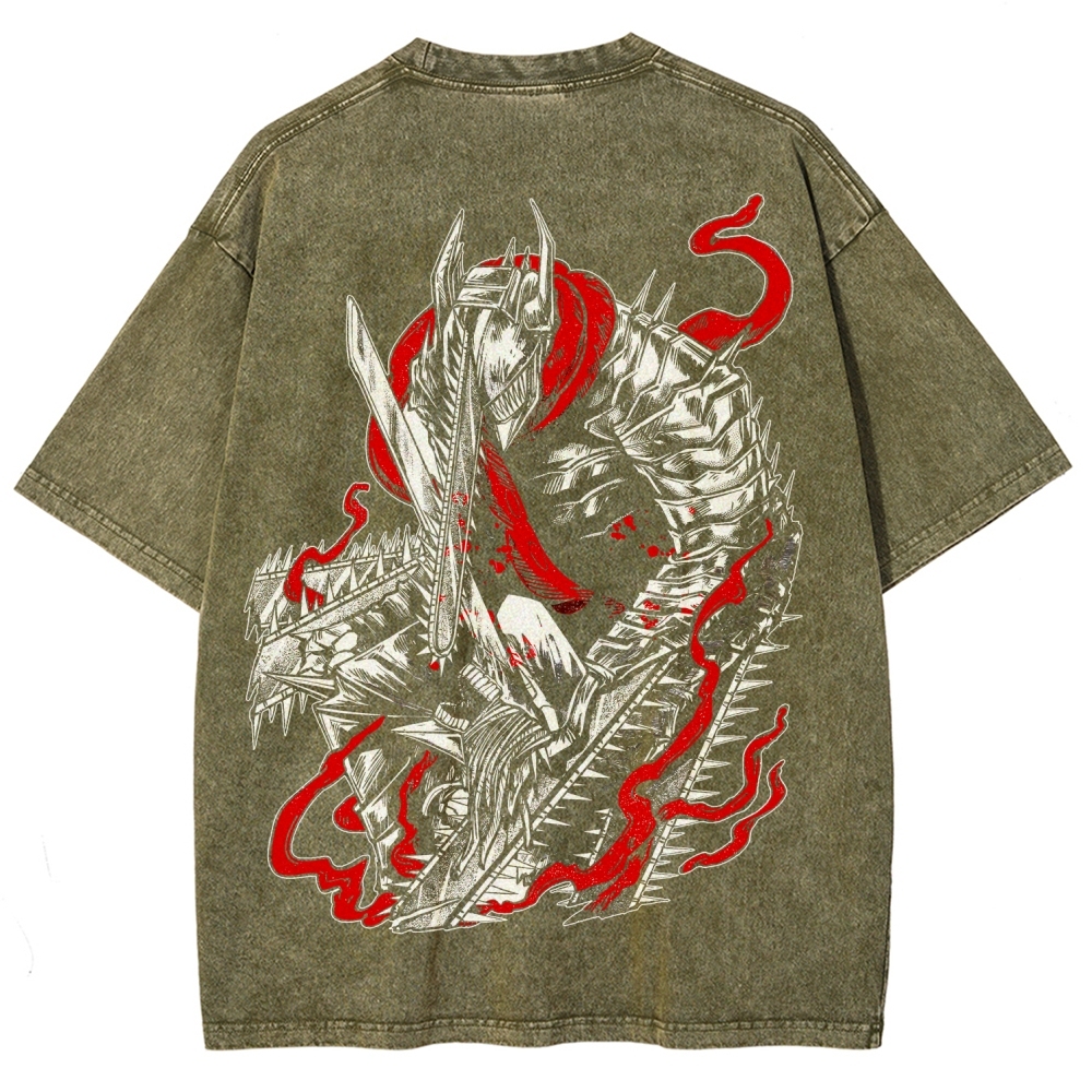 Chainsaw Man Unisex Fit Washed T-Shirt