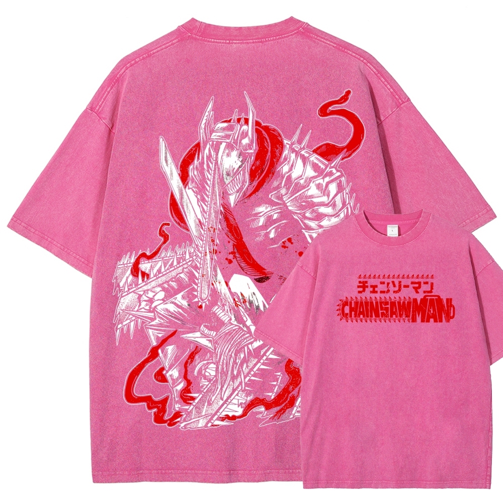 Chainsaw Man Unisex Fit Washed T-Shirt