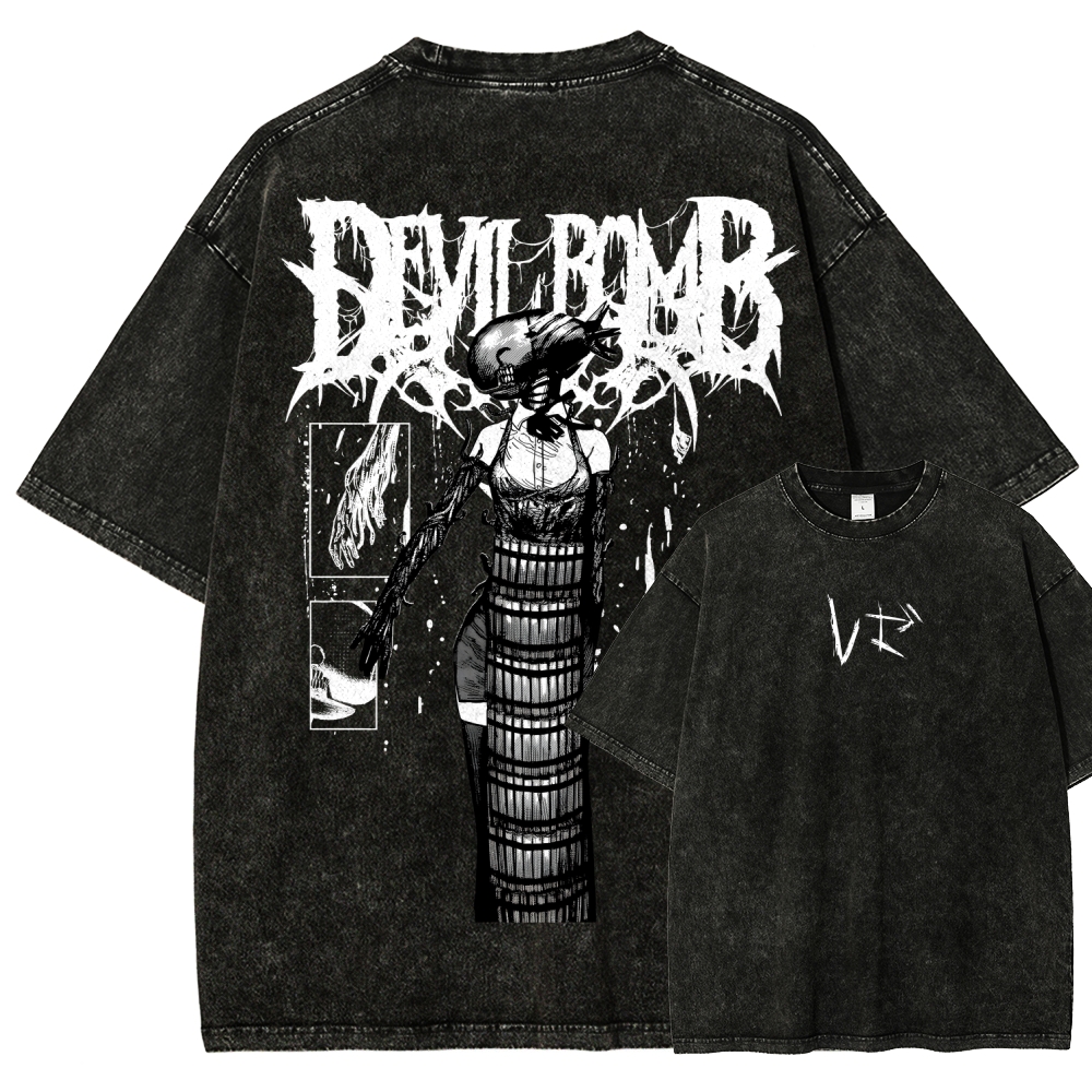 Chainsaw Man Reze Unisex Fit Washed T-Shirt