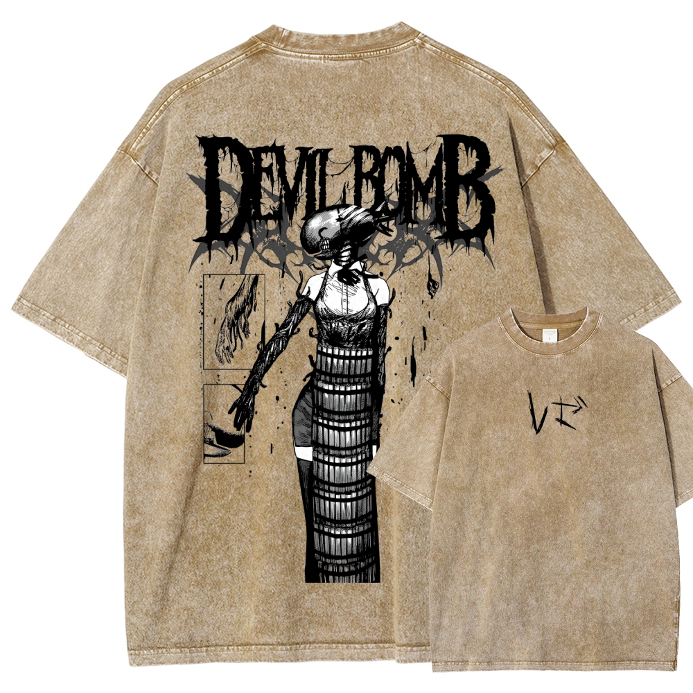 Chainsaw Man Reze Unisex Fit Washed T-Shirt
