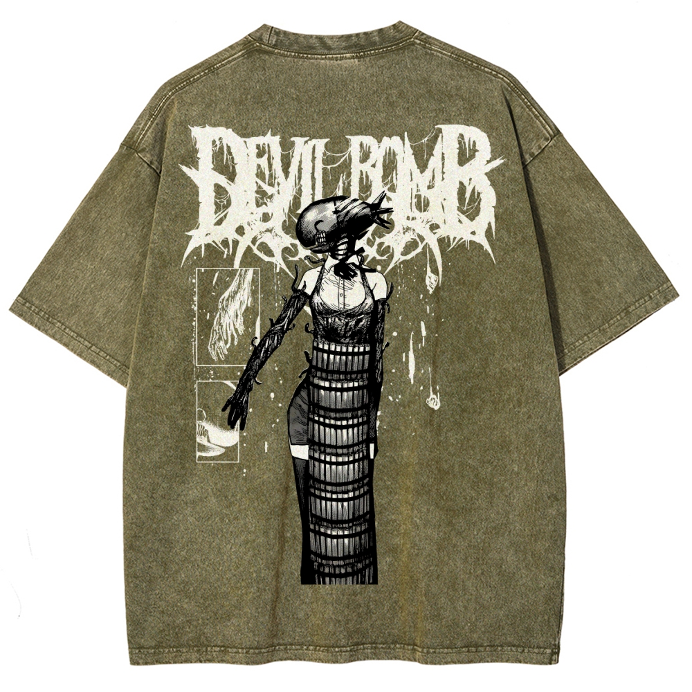 Chainsaw Man Reze Unisex Fit Washed T-Shirt