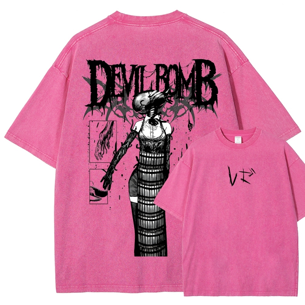 Chainsaw Man Reze Unisex Fit Washed T-Shirt