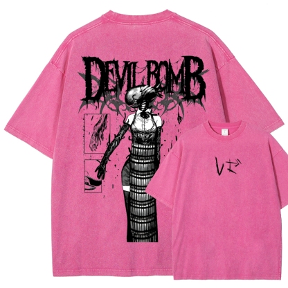 Chainsaw Man Reze Unisex Fit Washed T-Shirt
