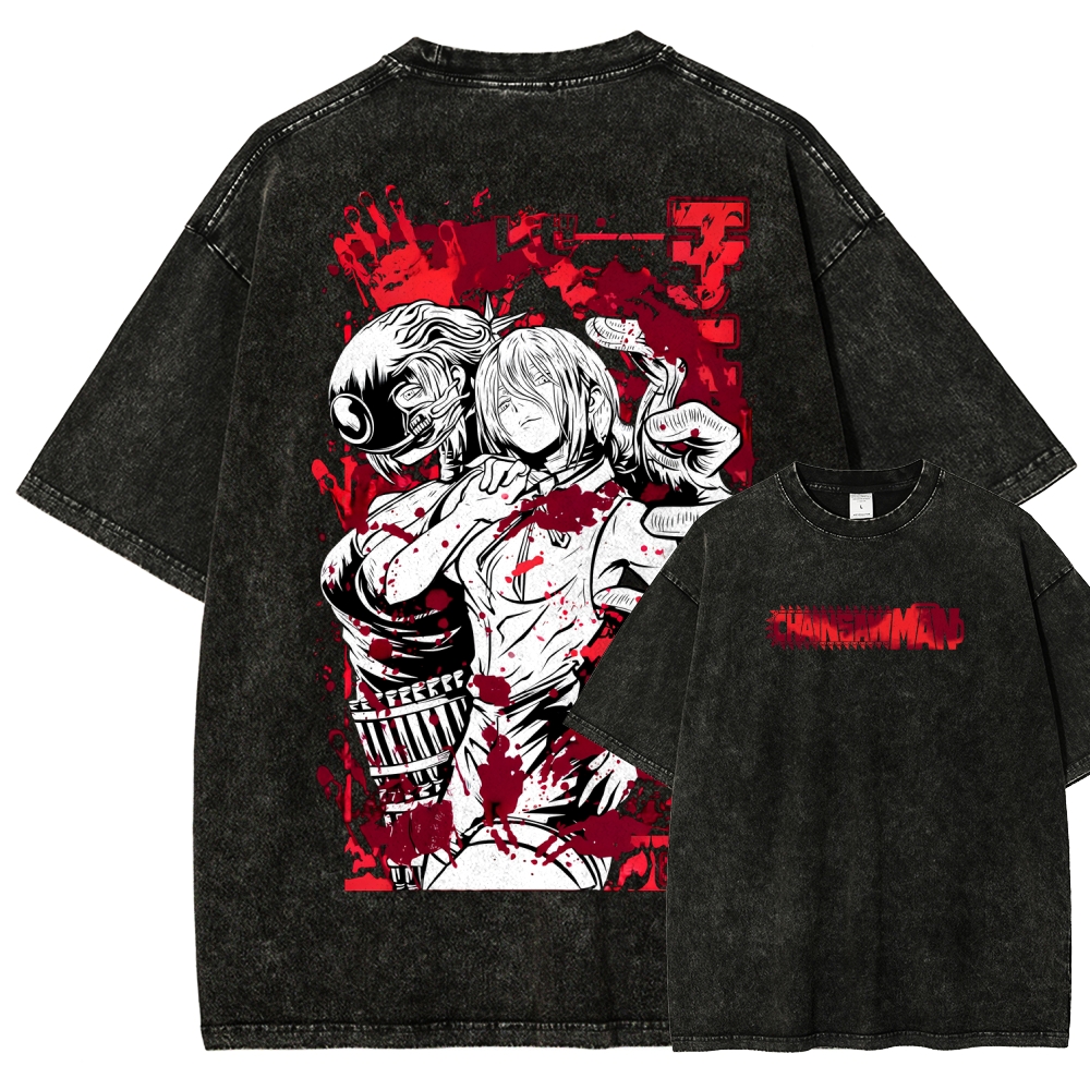Chainsaw Man Reze Unisex Fit Washed T-Shirt