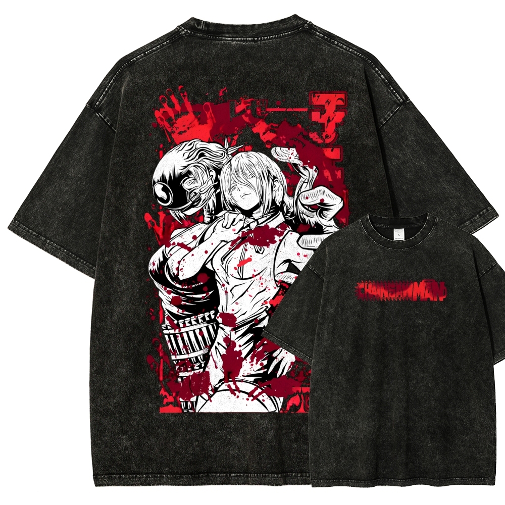 Chainsaw Man Reze Unisex Fit Washed T-Shirt