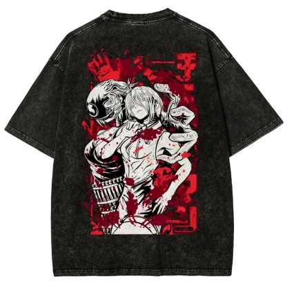 Chainsaw Man Reze Unisex Fit Washed T-Shirt