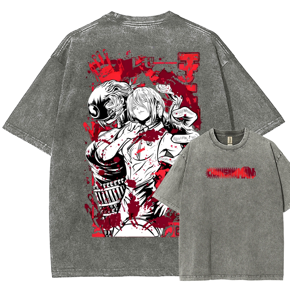 Chainsaw Man Reze Unisex Fit Washed T-Shirt