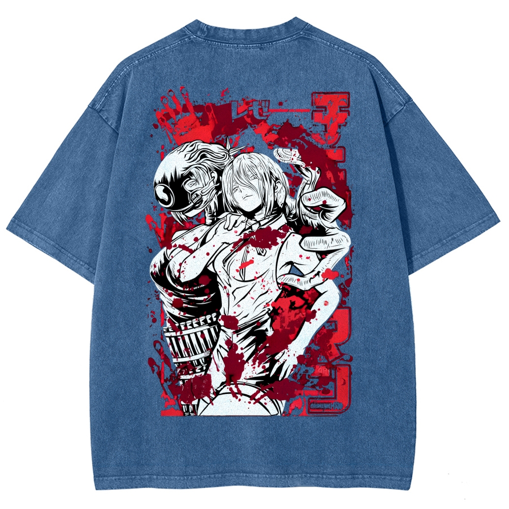 Chainsaw Man Reze Unisex Fit Washed T-Shirt