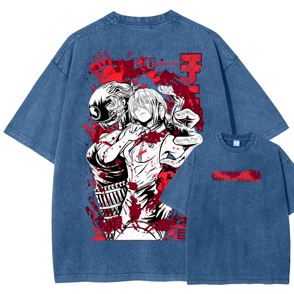 Chainsaw Man Reze Unisex Fit Washed T-Shirt