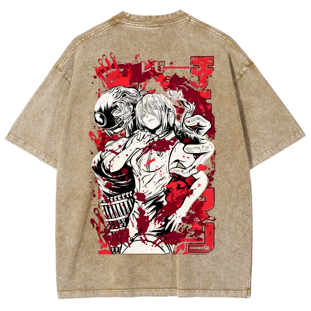 Chainsaw Man Reze Unisex Fit Washed T-Shirt