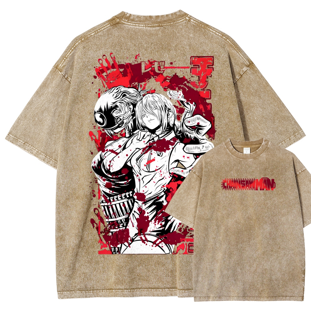 Chainsaw Man Reze Unisex Fit Washed T-Shirt