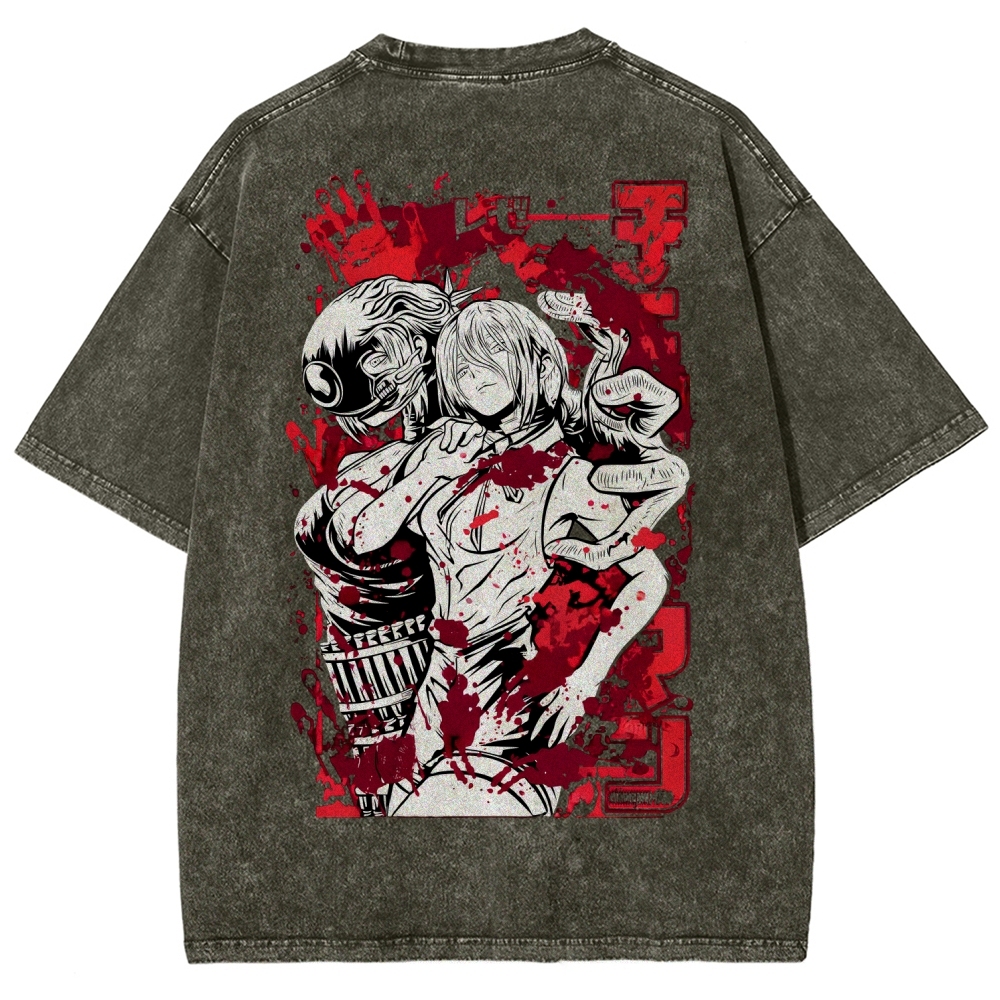 Chainsaw Man Reze Unisex Fit Washed T-Shirt