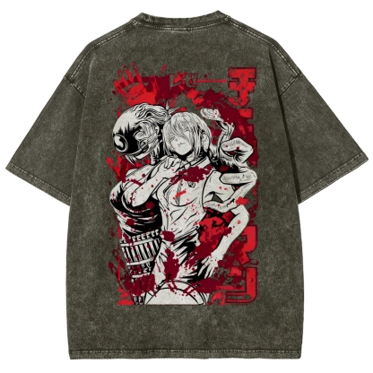 Chainsaw Man Reze Unisex Fit Washed T-Shirt