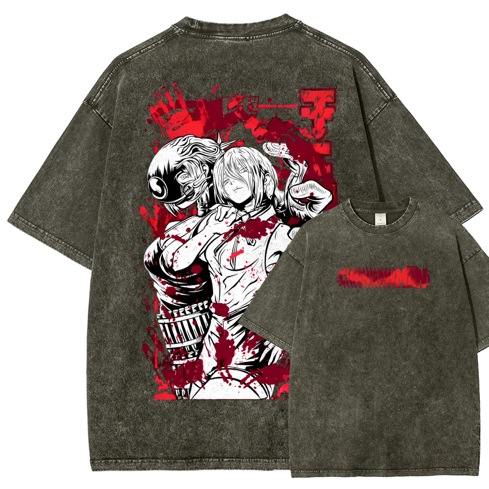 Chainsaw Man Reze Unisex Fit Washed T-Shirt