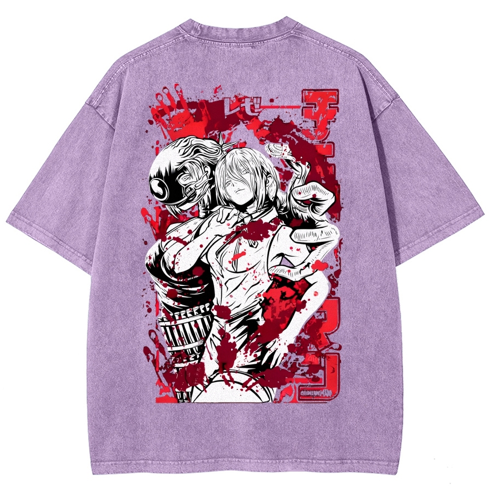 Chainsaw Man Reze Unisex Fit Washed T-Shirt