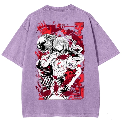 Chainsaw Man Reze Unisex Fit Washed T-Shirt