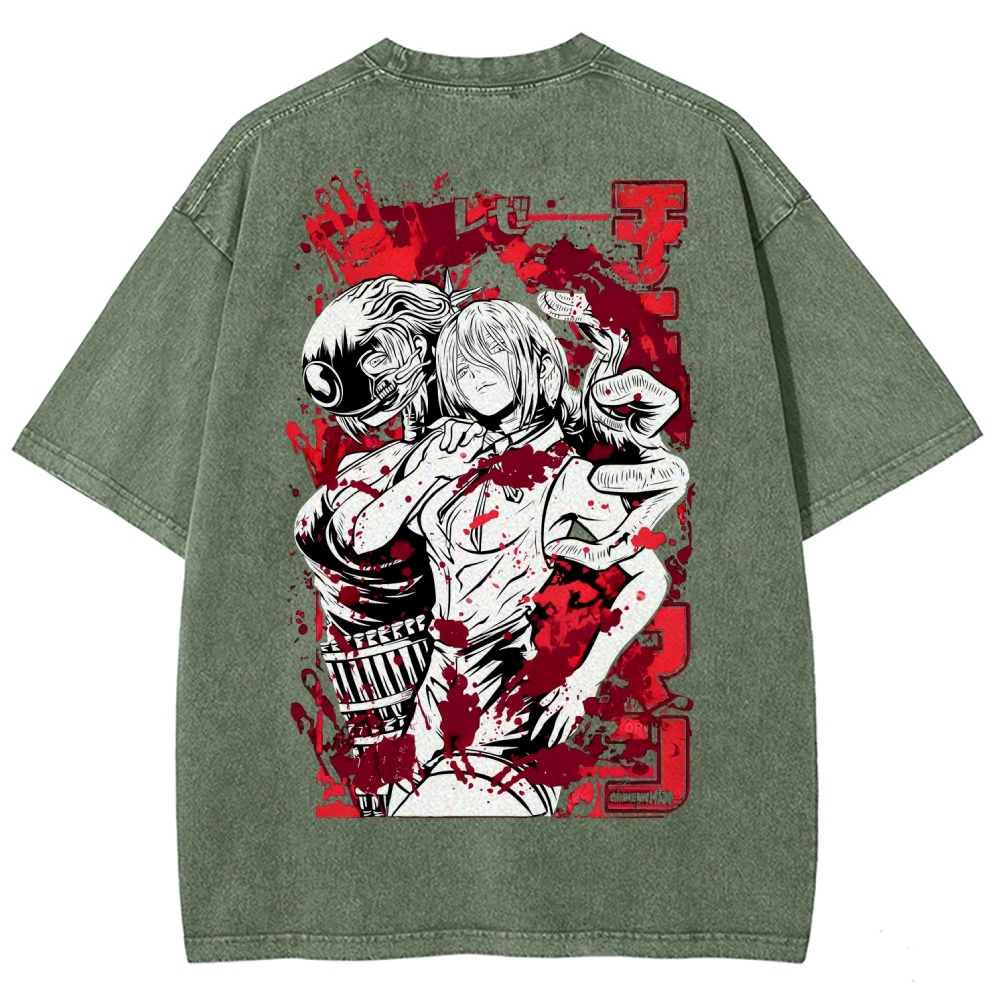 Chainsaw Man Reze Unisex Fit Washed T-Shirt