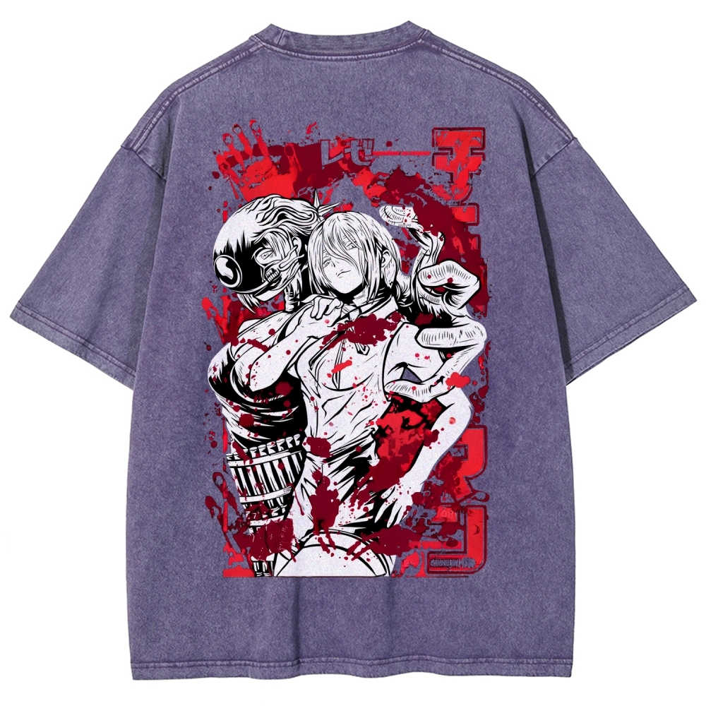 Chainsaw Man Reze Unisex Fit Washed T-Shirt