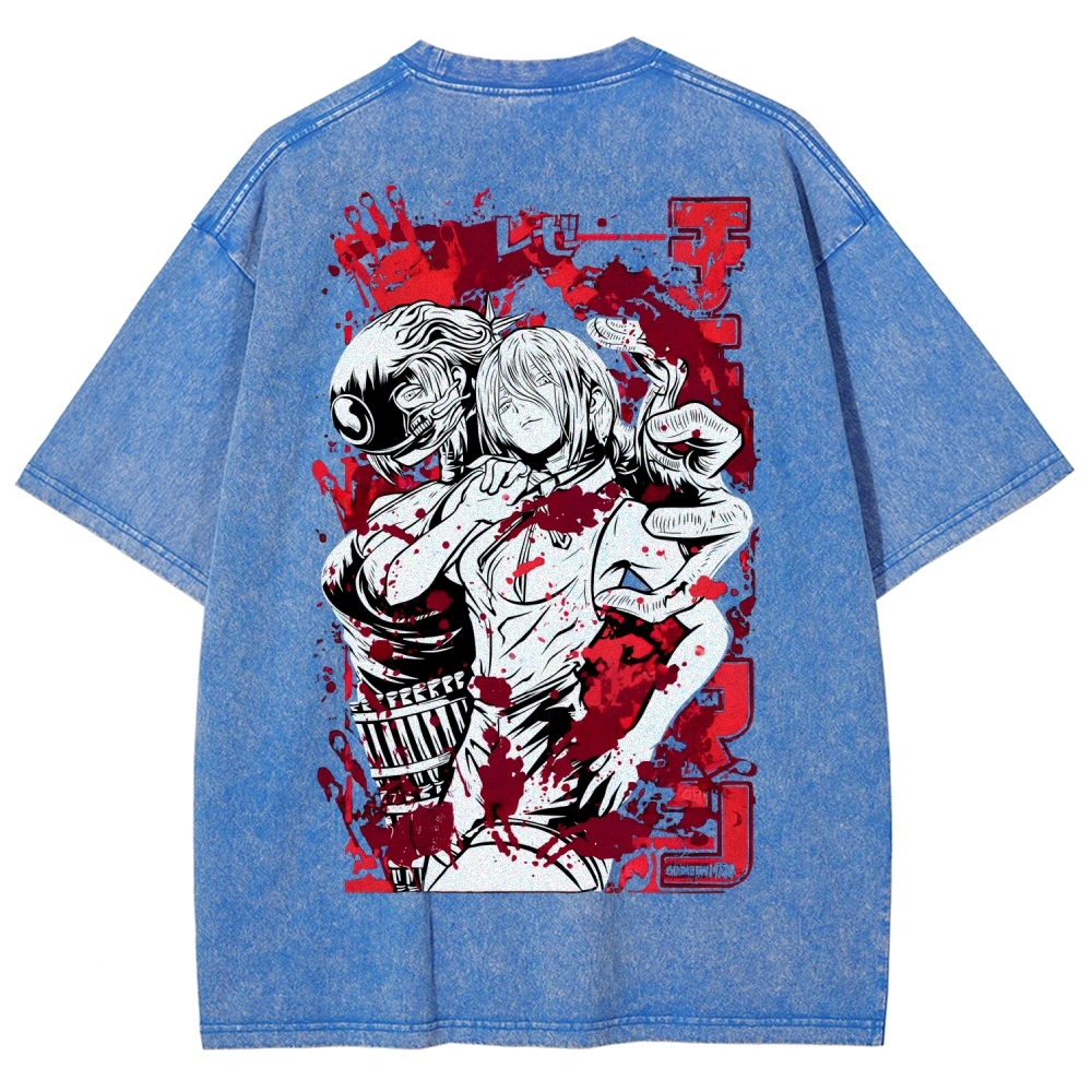 Chainsaw Man Reze Unisex Fit Washed T-Shirt