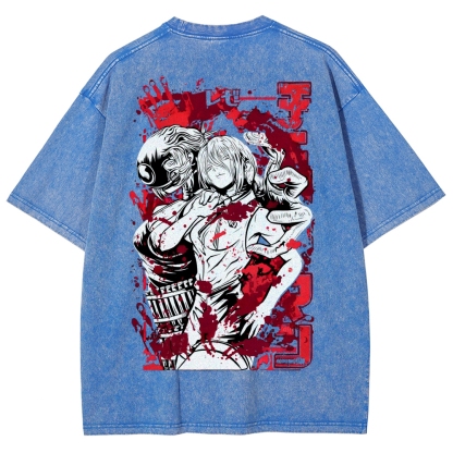 Chainsaw Man Reze Unisex Fit Washed T-Shirt