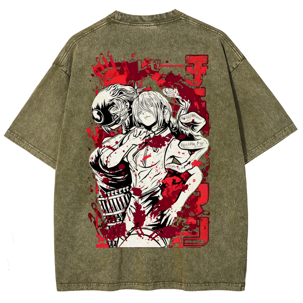 Chainsaw Man Reze Unisex Fit Washed T-Shirt