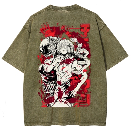 Chainsaw Man Reze Unisex Fit Washed T-Shirt