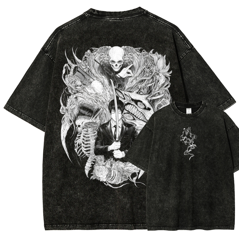 Chainsaw Man Unisex Fit Washed T-Shirt