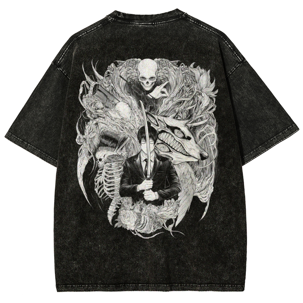 Chainsaw Man Unisex Fit Washed T-Shirt
