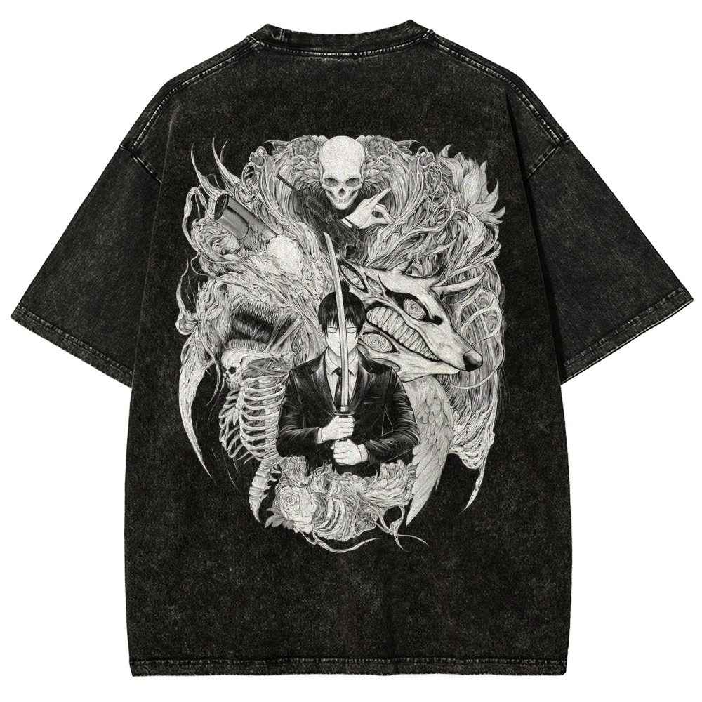 Chainsaw Man Unisex Fit Washed T-Shirt
