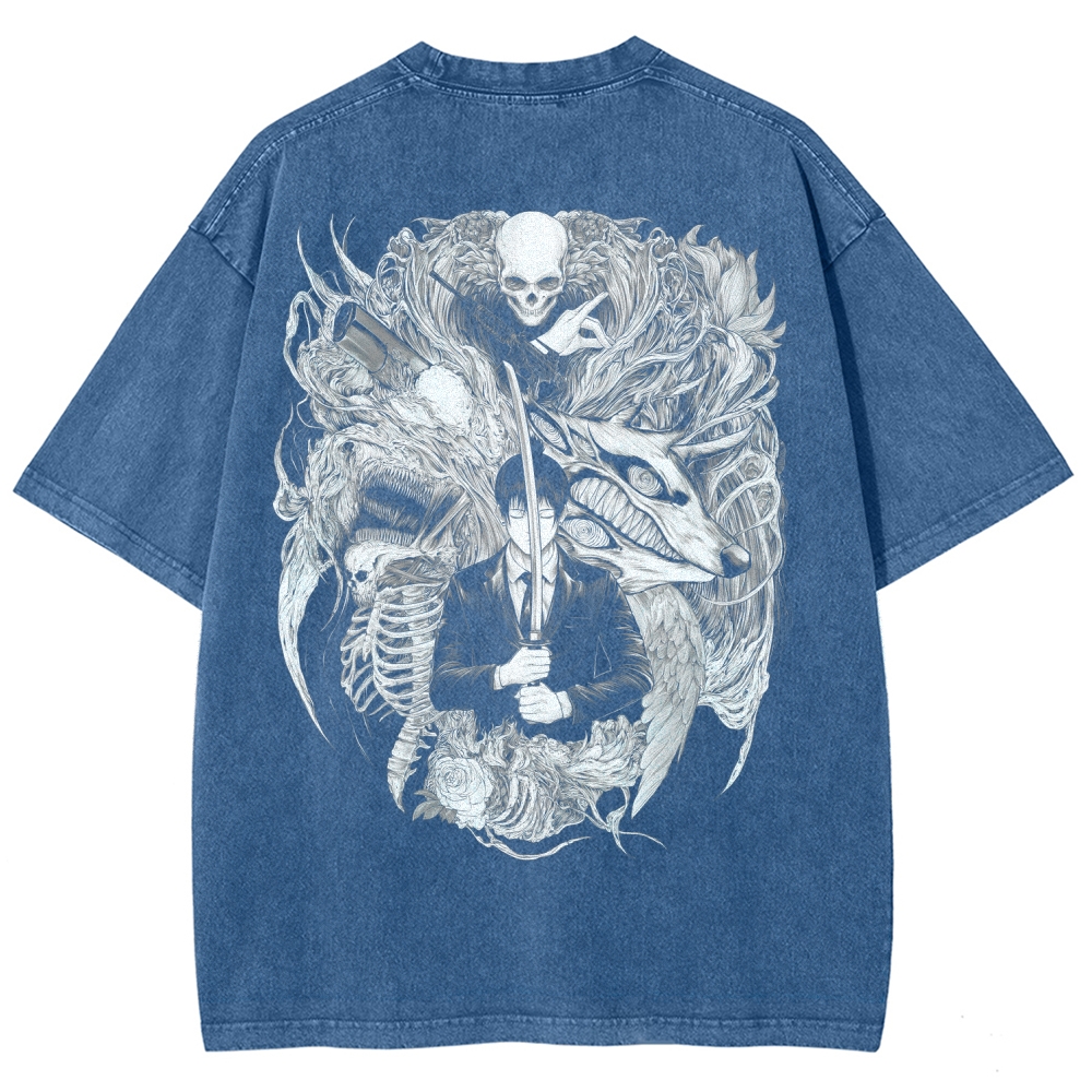Chainsaw Man Unisex Fit Washed T-Shirt