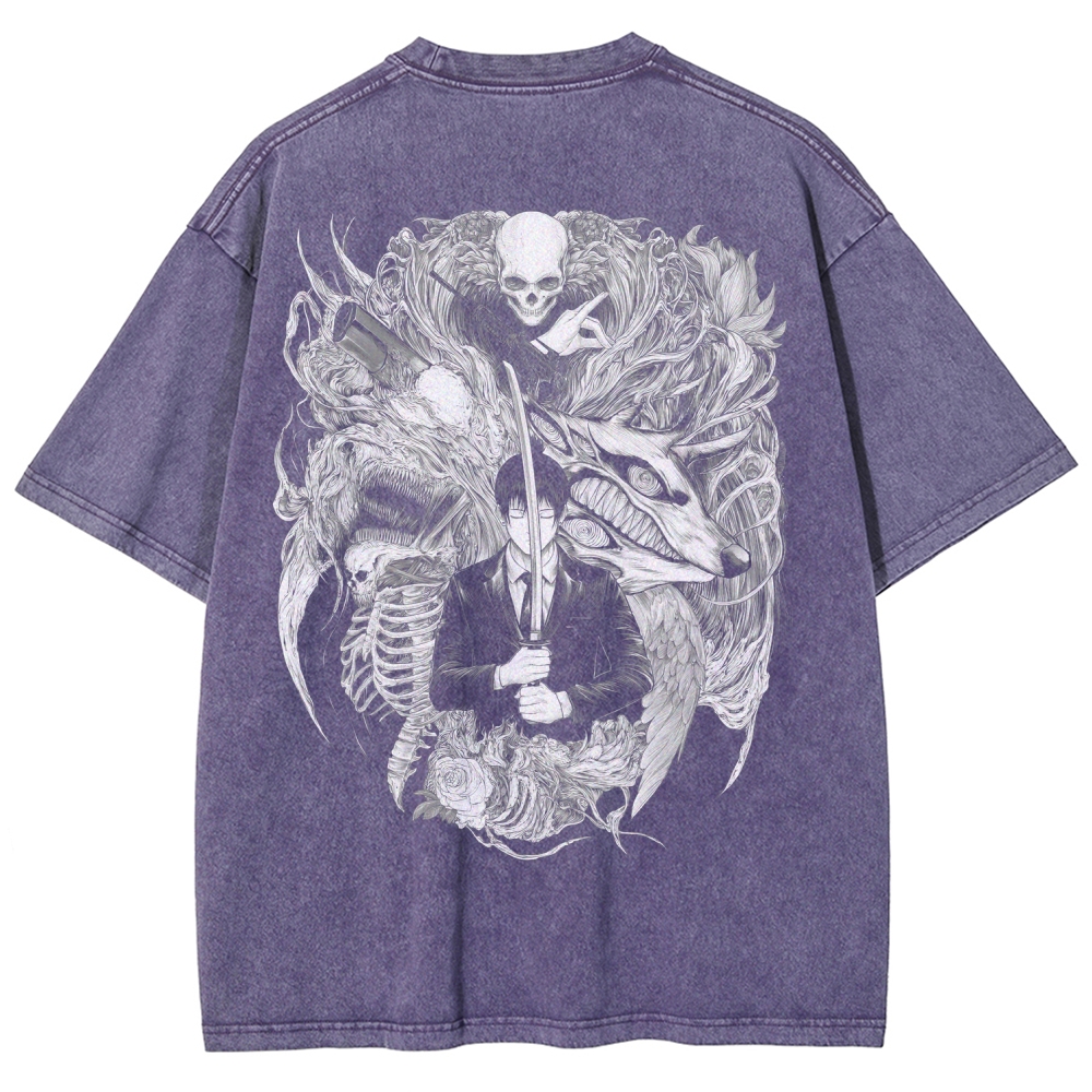 Chainsaw Man Unisex Fit Washed T-Shirt