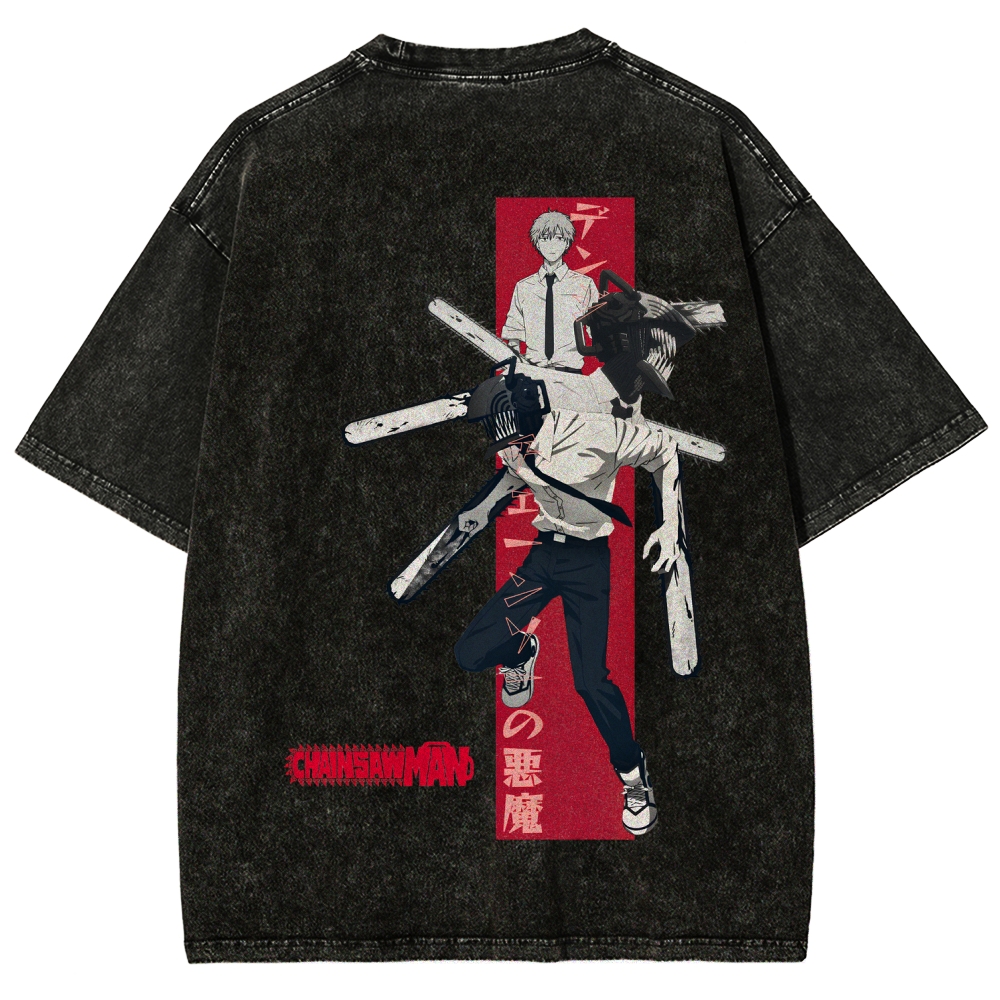 Chainsaw Man Unisex Fit Washed T-Shirt