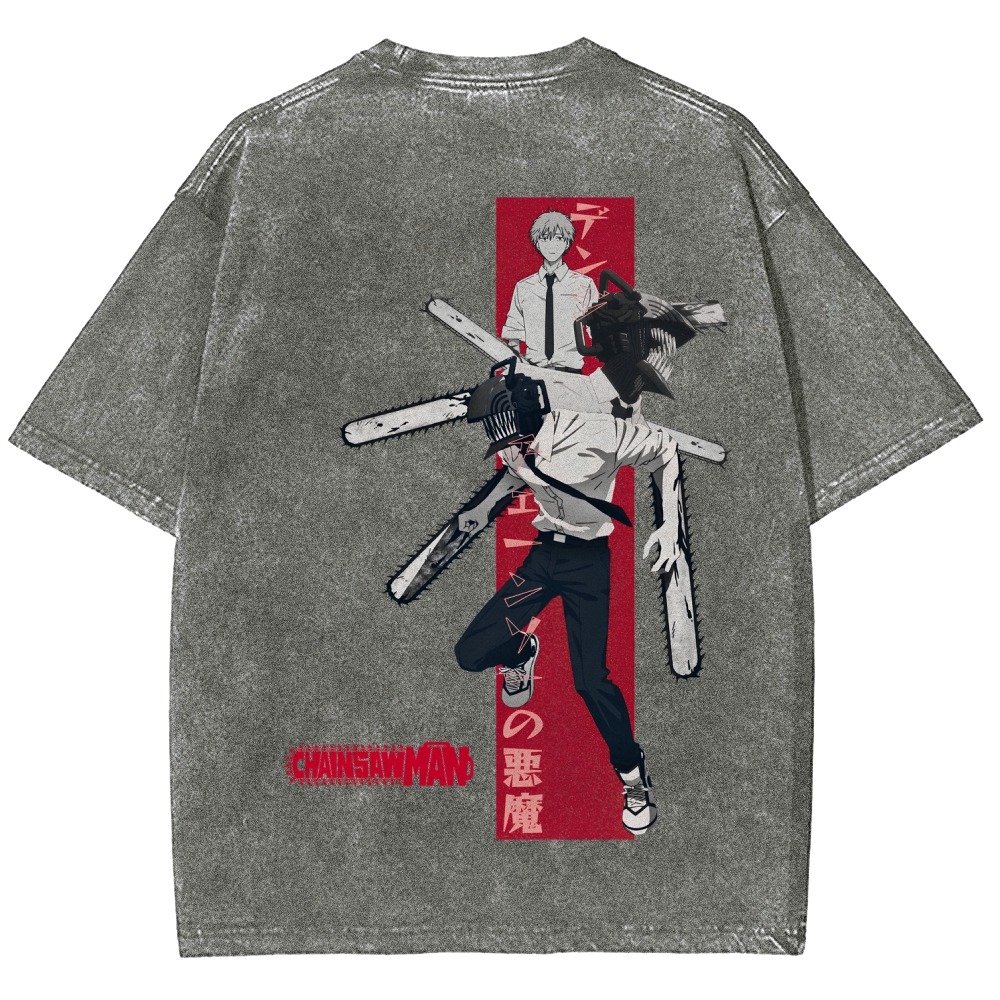 Chainsaw Man Unisex Fit Washed T-Shirt