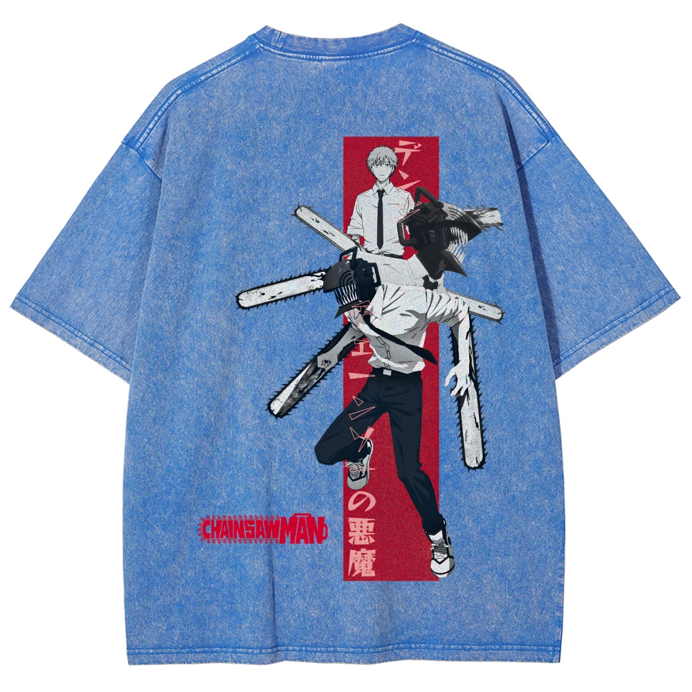 Chainsaw Man Unisex Fit Washed T-Shirt