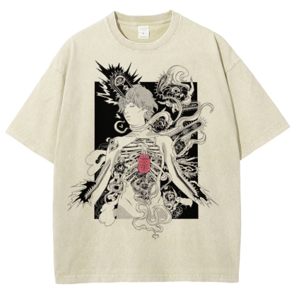 Chainsaw Man Unisex Fit Washed T-Shirt