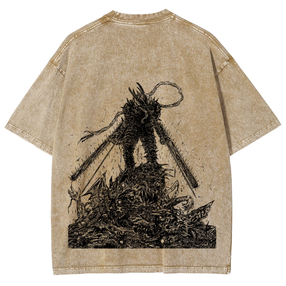 Chainsaw Man Unisex Fit Washed T-Shirt