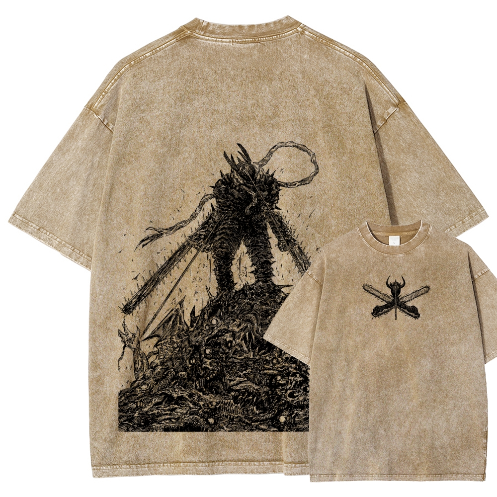 Chainsaw Man Unisex Fit Washed T-Shirt