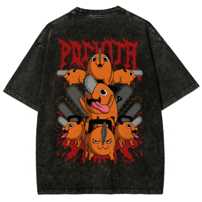 Chainsaw Man Unisex Fit Washed T-Shirt