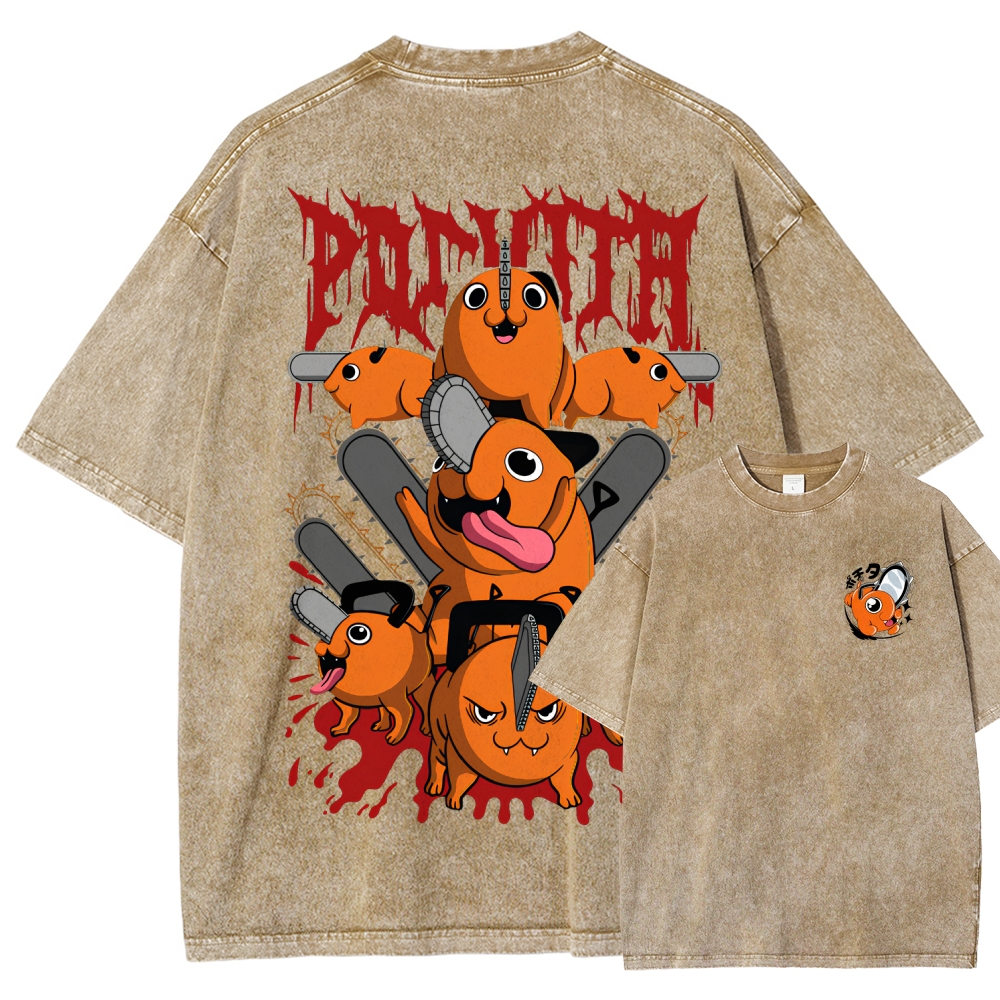 Chainsaw Man Unisex Fit Washed T-Shirt
